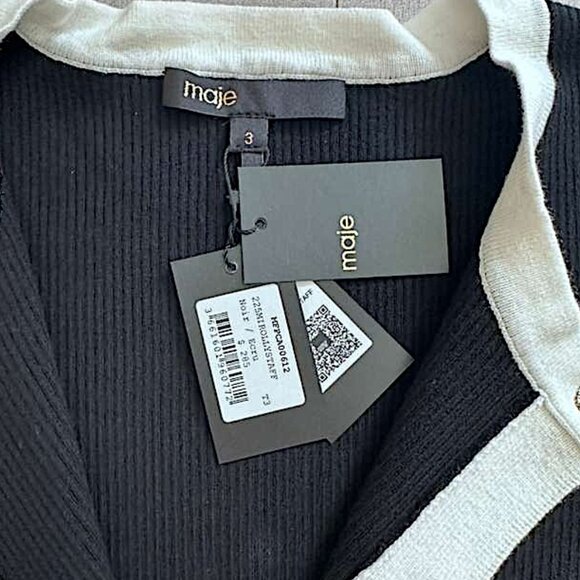Maje Black Cardigan Brand New Women Authentic - Picture 5 of 7